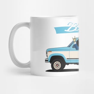 Truck bronco 1986 f150 xlt 4x4 skull metal aqua Mug